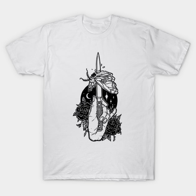 Moth and Dagger T-Shirt by neomlei